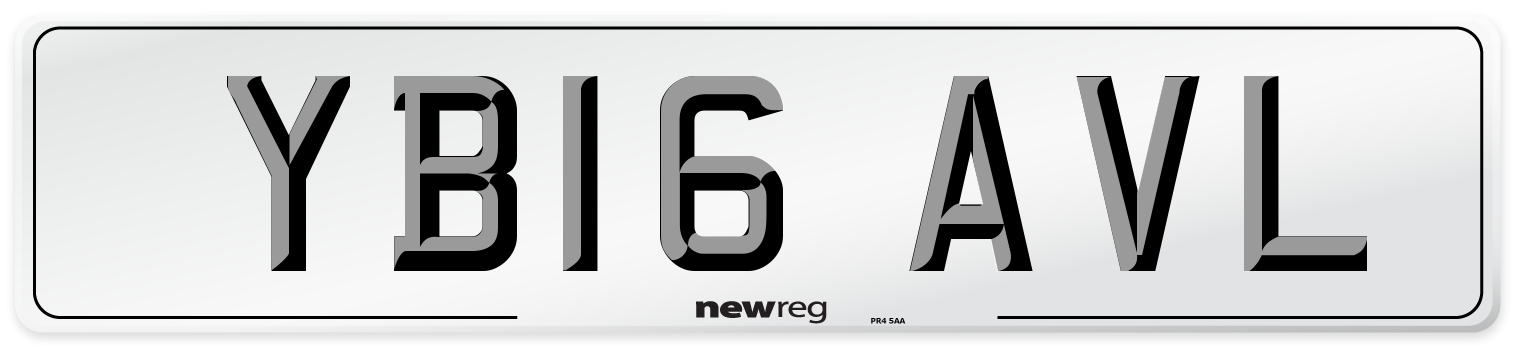 YB16 AVL Number Plate from New Reg